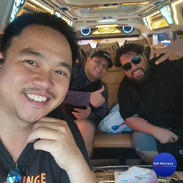 Interior of VIP Van for private Bangkok to Pattaya transfer