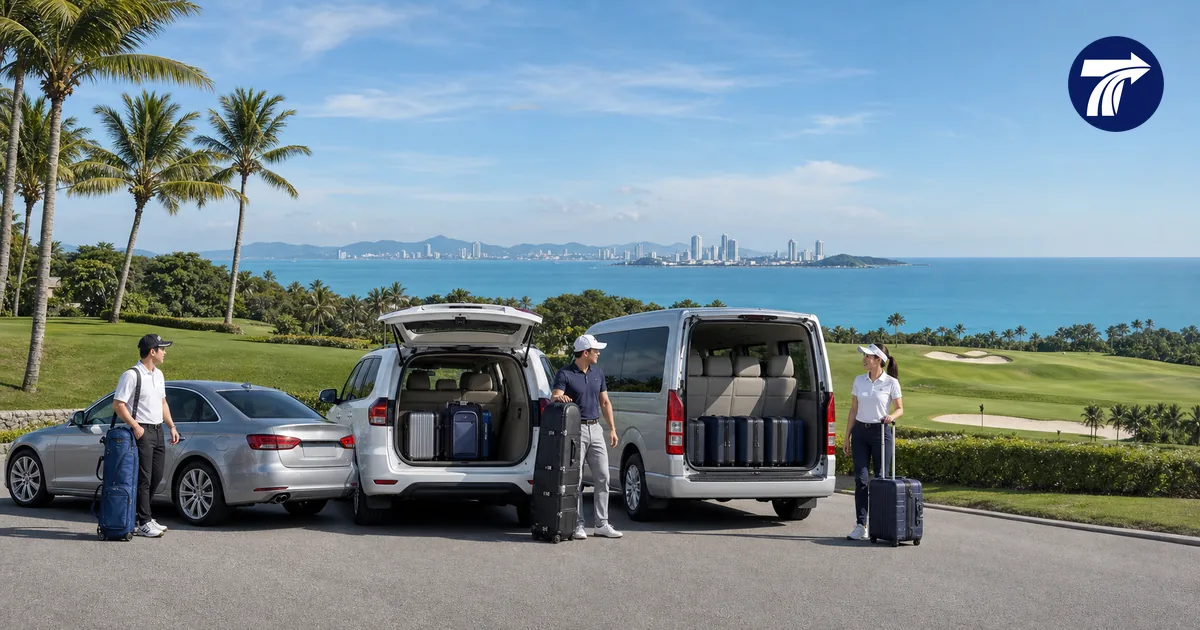 Sedan SUV and van compared for golfers and travel bags in Pattaya