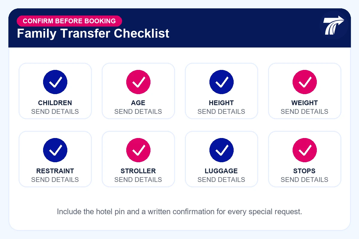 Family transfer checklist for Pattaya to Bangkok