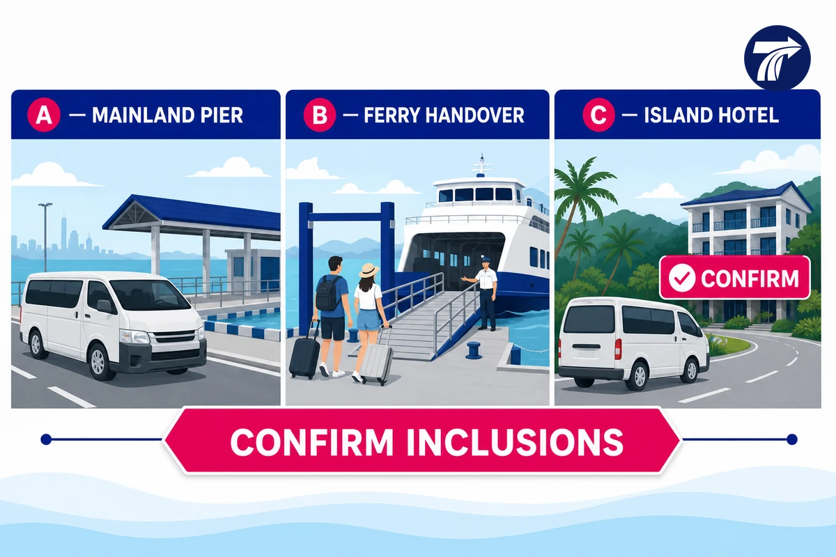 Pattaya to Koh Chang service endpoint options at the pier or island hotel