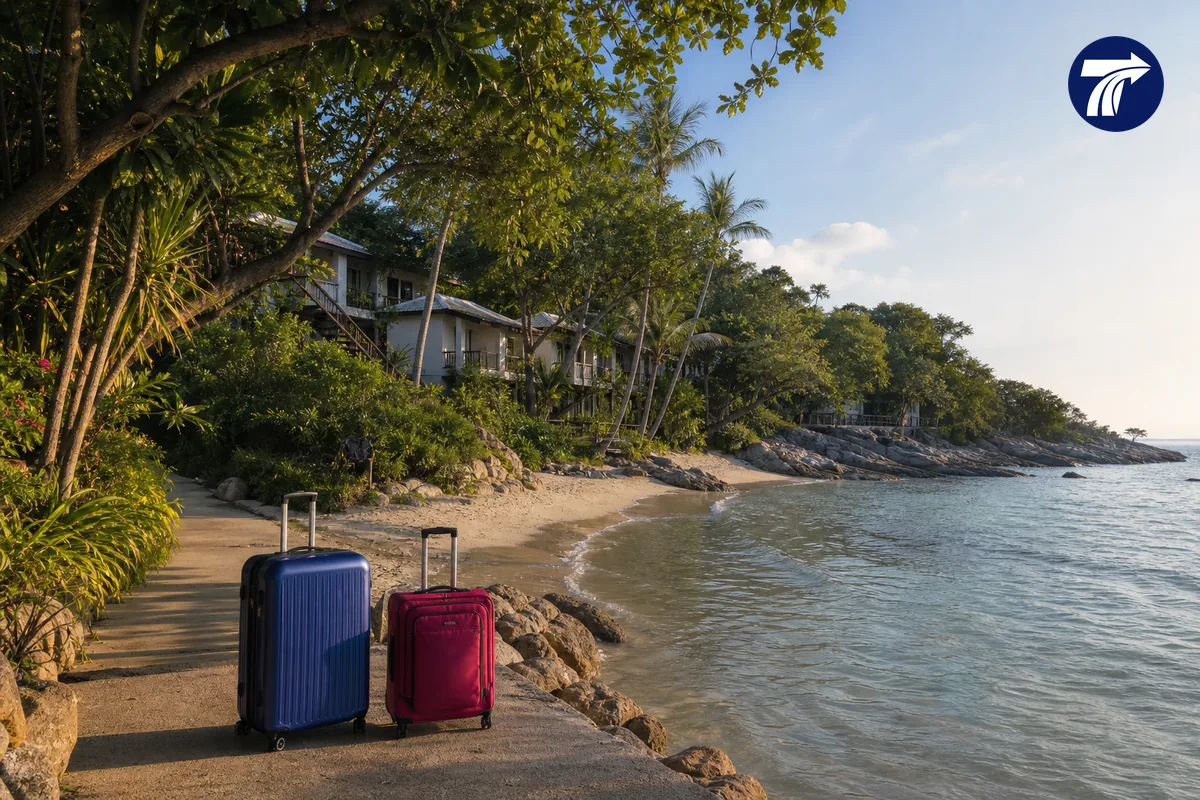 Quiet Koh Samet bay illustrating a more remote hotel area