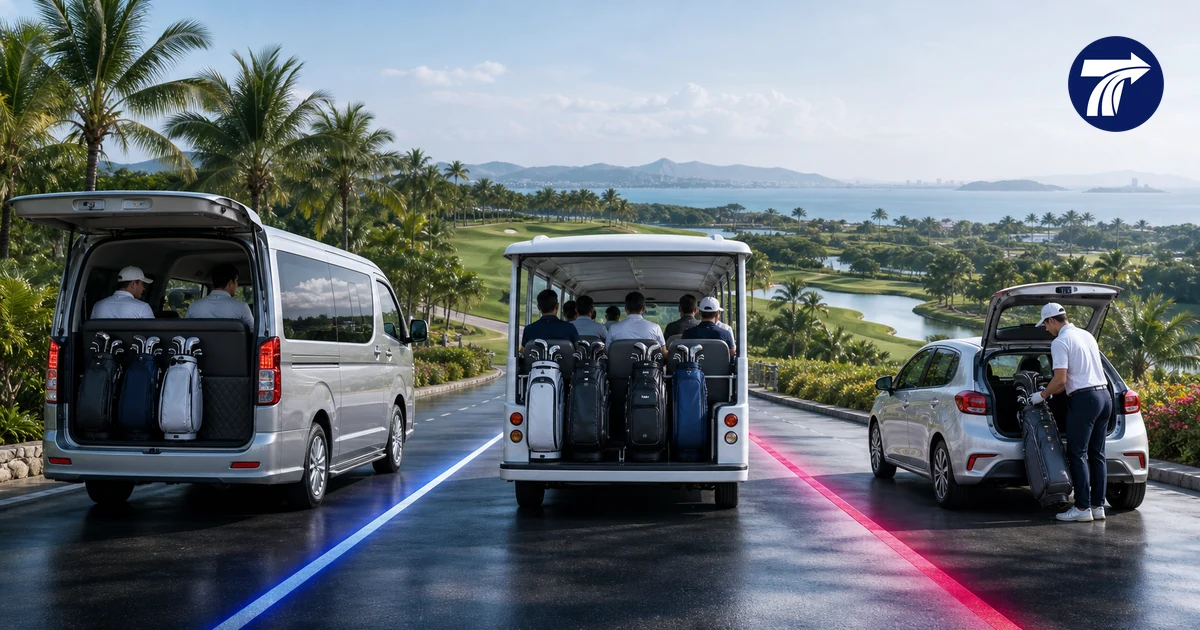 Private driver club shuttle and ride-hailing options for Pattaya golfers