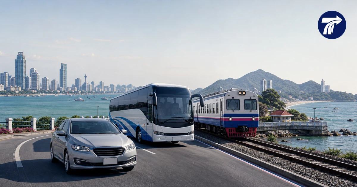 Taxi, bus and train options between Pattaya and Hua Hin