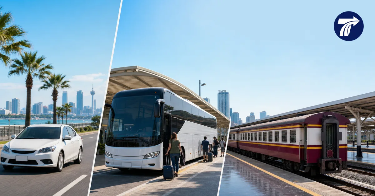 Private taxi bus and train options from Pattaya to Bangkok