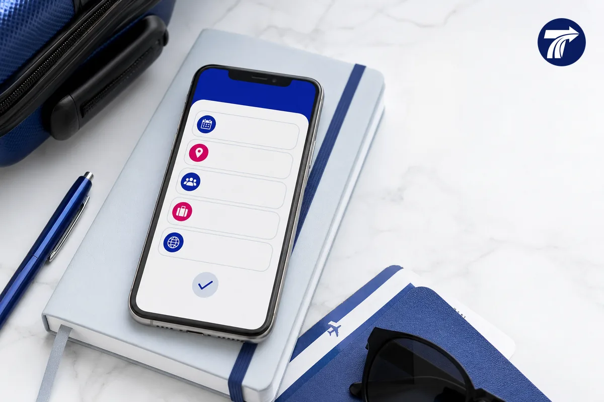 Return-transfer booking details on a smartphone