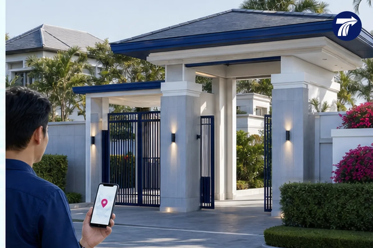 Private villa gate details prepared for a Hua Hin transfer