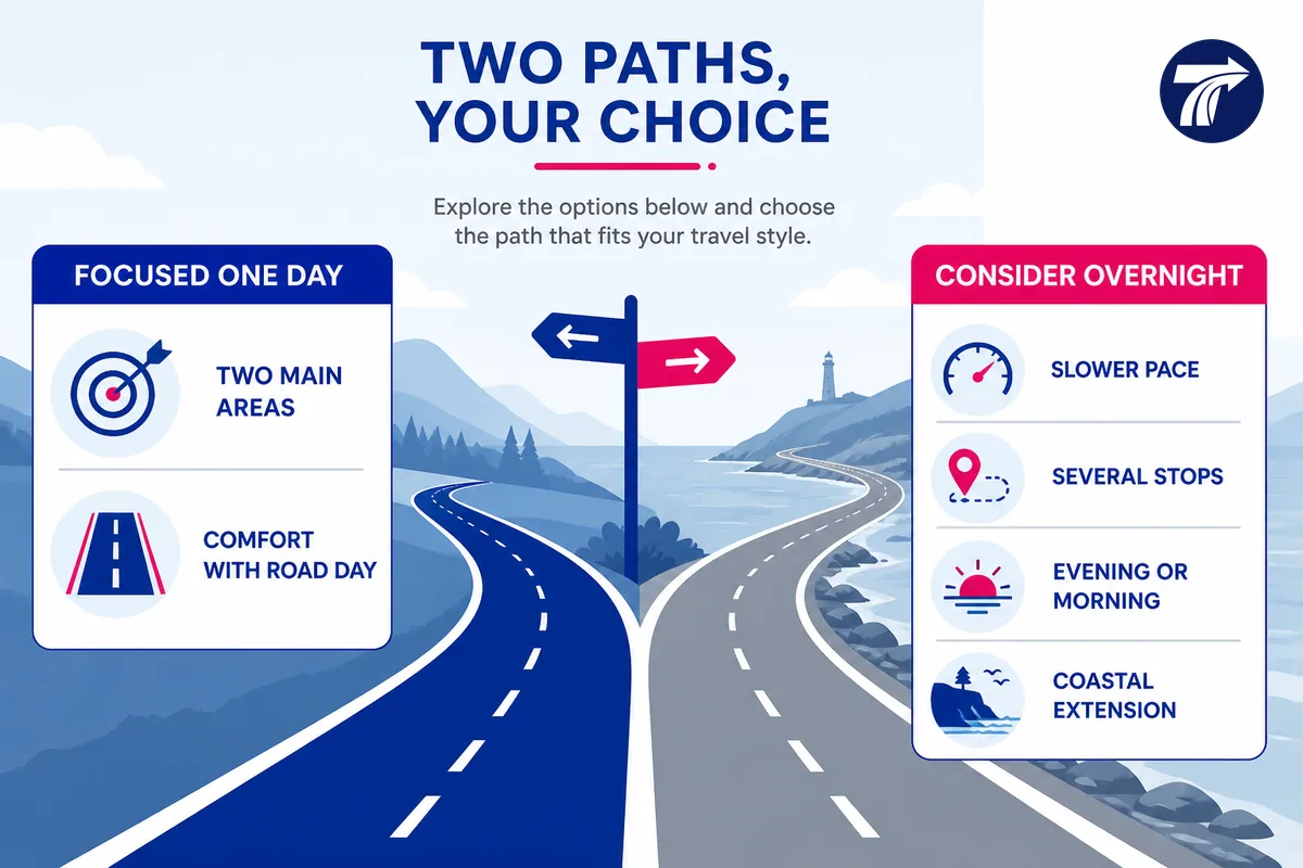 Decision guide comparing a focused Chanthaburi day trip with an overnight stay