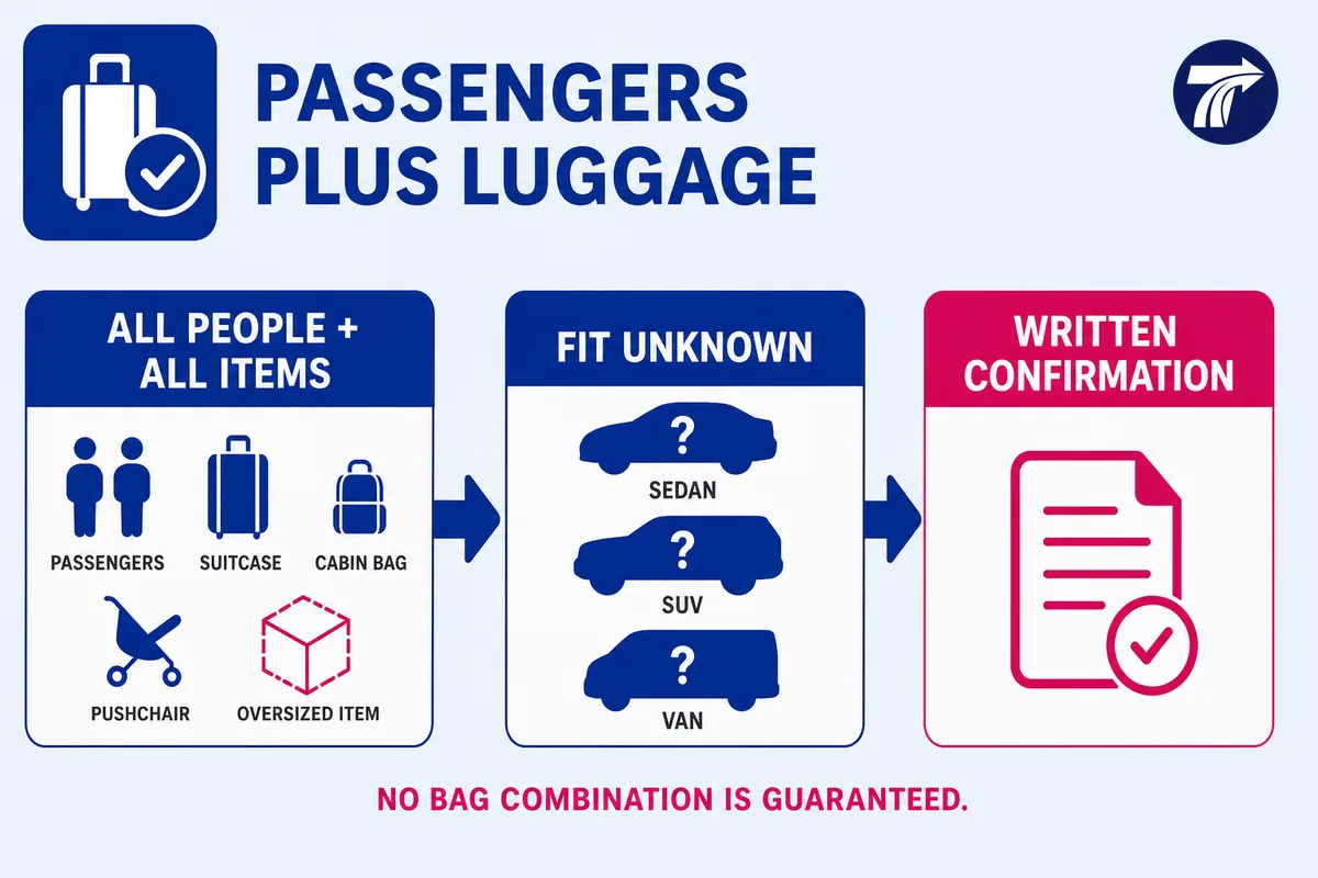 Vehicle choice concept based on Chanthaburi passengers and total luggage