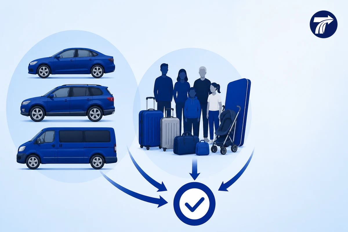 Vehicle and luggage confirmation concept for a coastal transfer