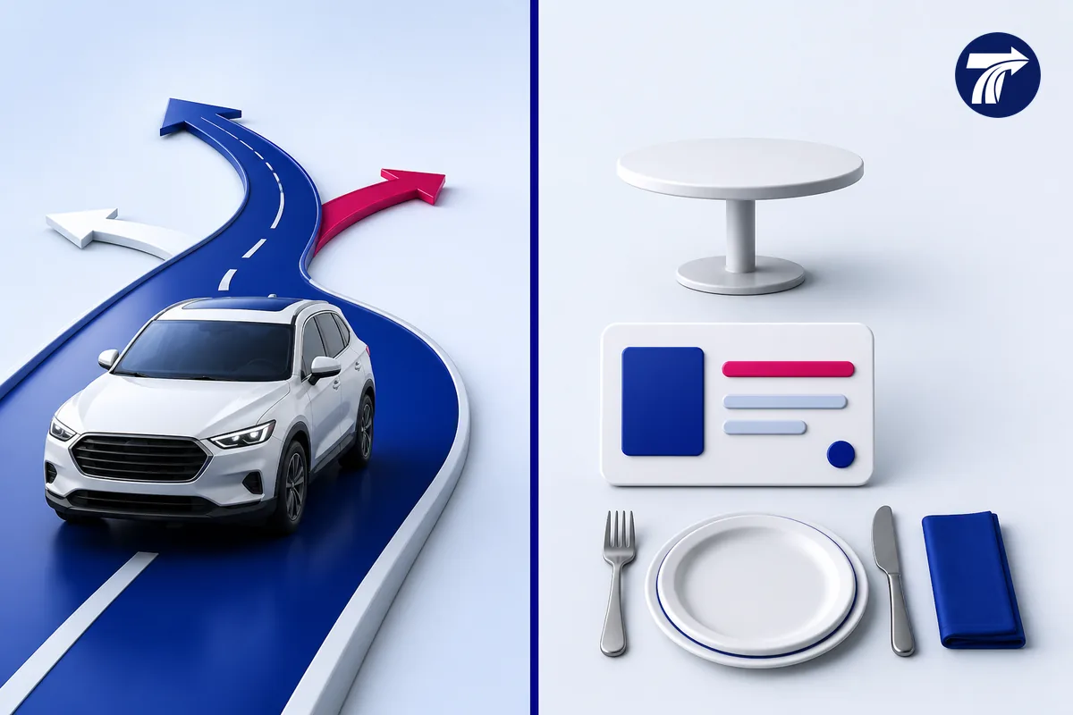 Dinner separately arranged from an evening transport booking