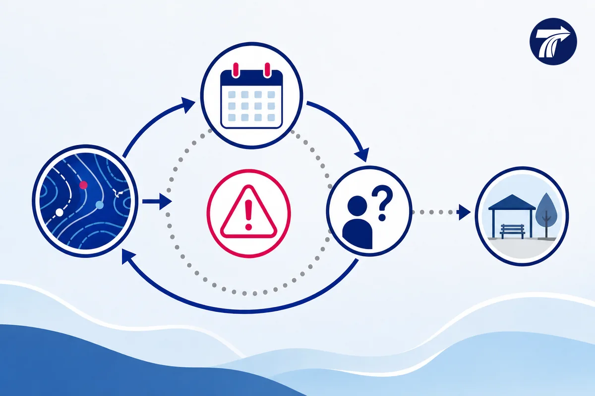Illustrative marine forecast and provider operating recheck