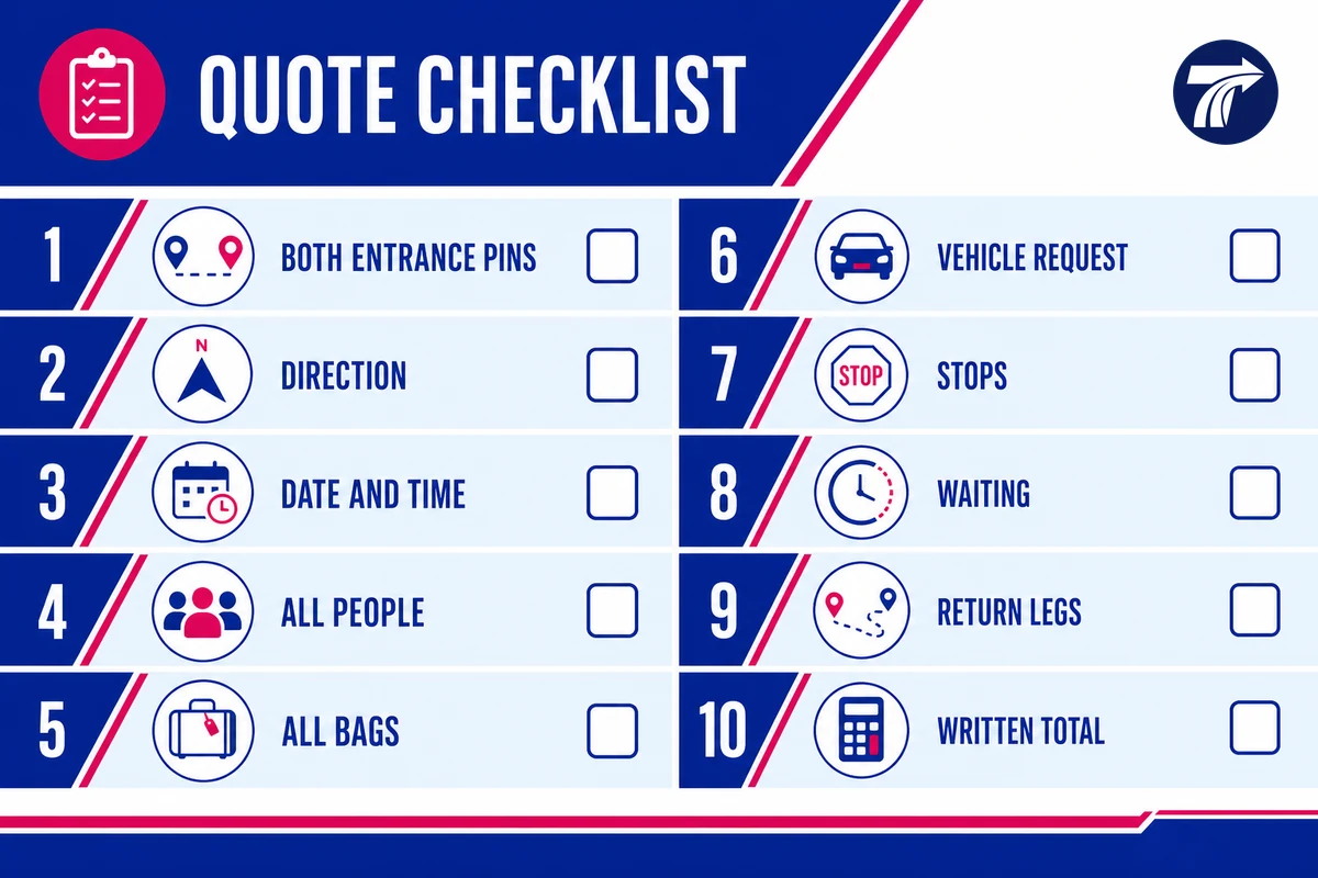 Quote checklist for a Pattaya to Chanthaburi private transfer