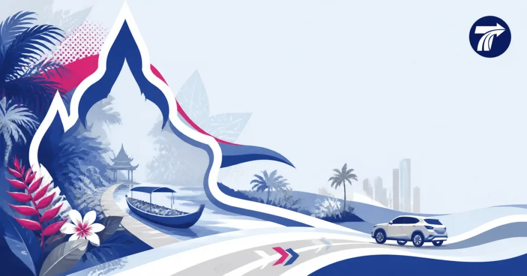 Illustrative Pattaya cultural day with three separate destination cues