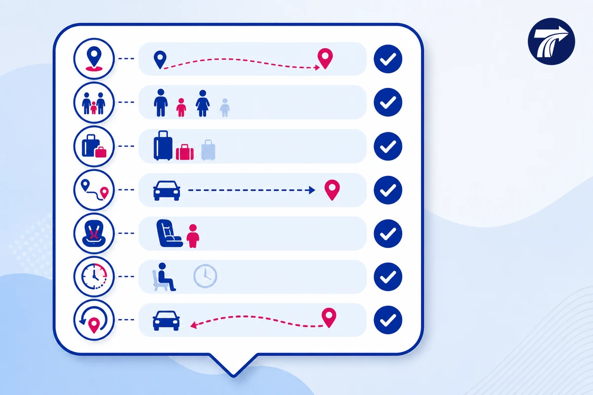 Illustrative family transport request checklist