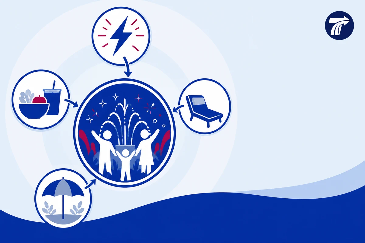Illustrative family day priorities board for energy and comfort