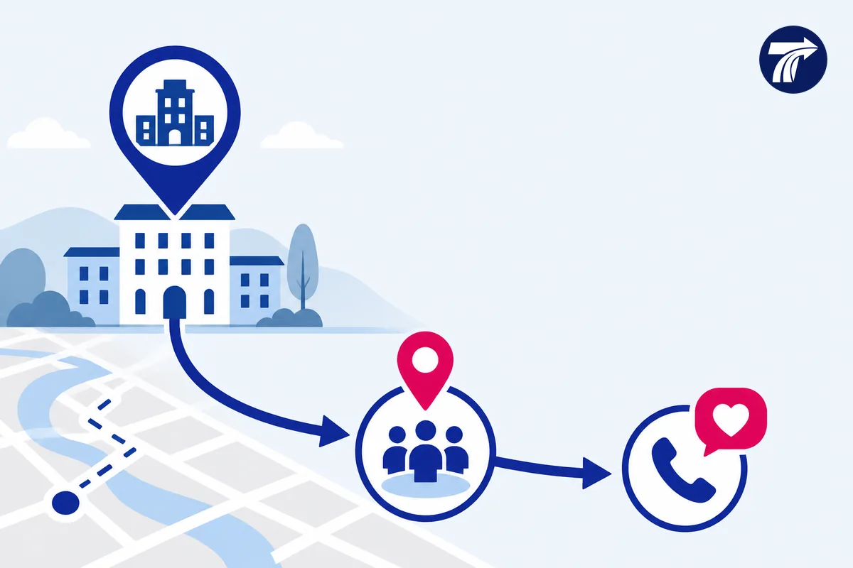 Illustrative return-plan card with an agreed meeting point