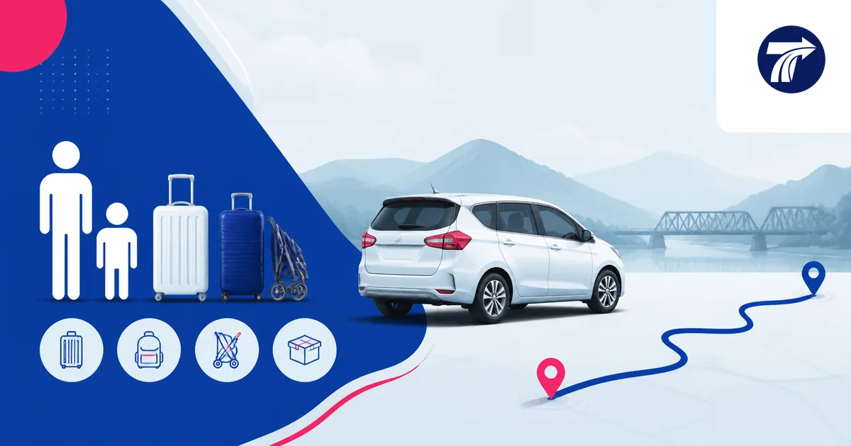 Illustrative Pattaya to Kanchanaburi family and group transfer planning with luggage
