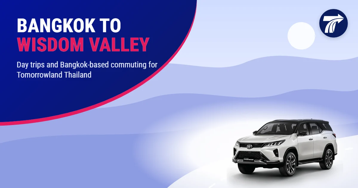 Illustrative cover: SUV private car from Bangkok towards Wisdom Valley